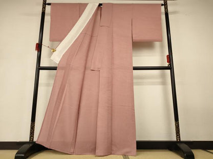 平和屋着物＊夏物 色無地 絽 流水紋紗 ときがら茶色 正絹 逸品 AABH2483jd
