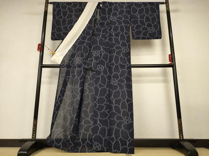 平和屋着物＊夏物　紗紬　花尽くし　正絹　逸品　AABH2490jd