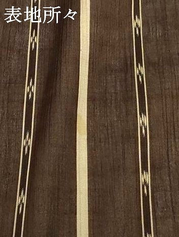 平和屋着物＊夏物 小紋 紗 間道 正絹 逸品 AABH2491jd
