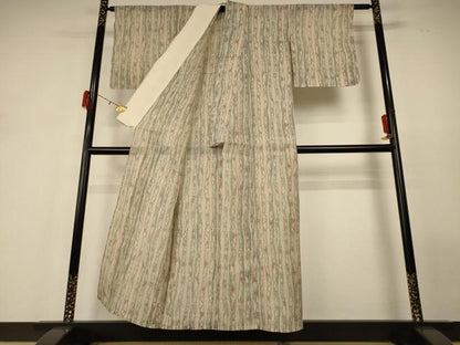 平和屋着物＊夏物 小千谷ちぢみ 間道 麻 逸品 AABH2505jd