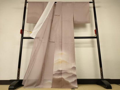 平和屋着物＊夏物 訪問着 変わり絽 風景文 暈し染め 正絹 逸品 AABH2506jd