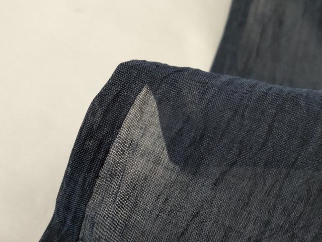 平和屋着物＊夏物 男性 小千谷ちぢみ 褐返色 反端付き 麻 逸品 AABH2510jd
