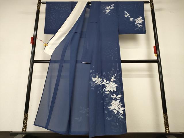 平和屋着物＊夏物 訪問着 絽 草花文 金彩 正絹 逸品 AABH2513jd