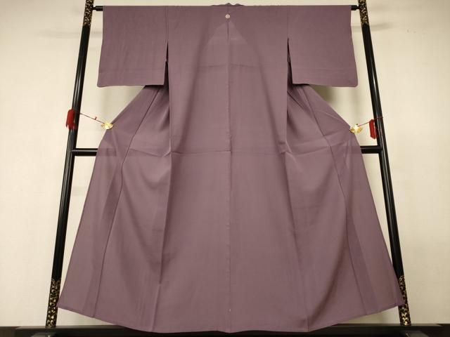 平和屋着物＊夏物 色無地 絽 鳩羽鼠色 正絹 逸品 AABH2514jd