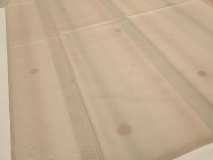 平和屋着物＊夏物　小紋　縦絽　丸文　正絹　逸品　AABH2515jd
