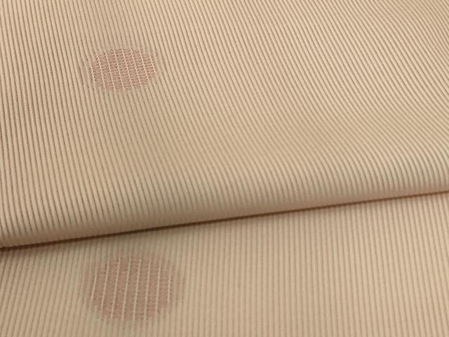 平和屋着物＊夏物　小紋　縦絽　丸文　正絹　逸品　AABH2515jd