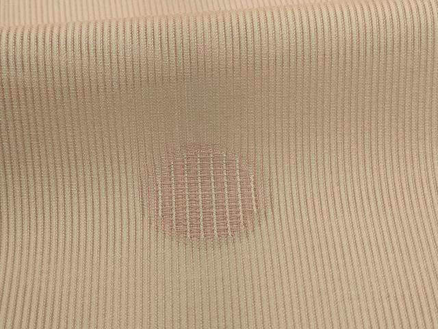 平和屋着物＊夏物　小紋　縦絽　丸文　正絹　逸品　AABH2515jd