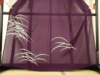 平和屋着物＊夏物 訪問着 絽 露芝文 銀彩 正絹 逸品 AABH2519jd