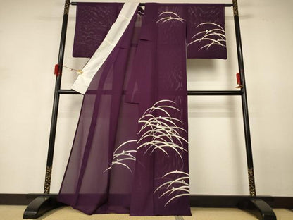 平和屋着物＊夏物 訪問着 絽 露芝文 銀彩 正絹 逸品 AABH2519jd