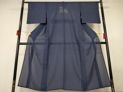 平和屋着物＊夏物 小紋 絽 型染め 花尽くし 正絹 逸品 AABH2521jd