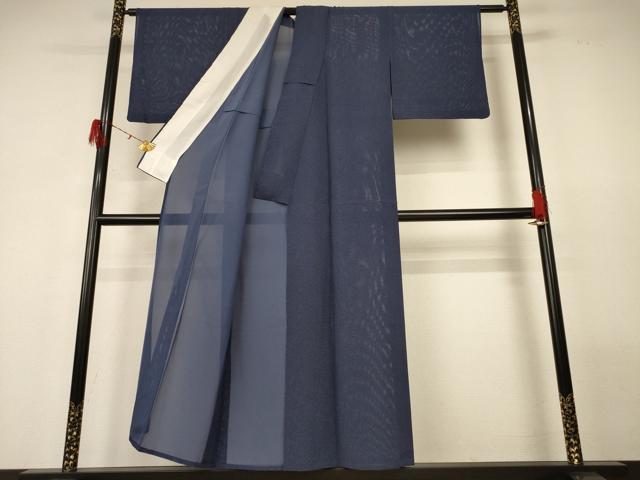 平和屋着物＊夏物 小紋 絽 型染め 花尽くし 正絹 逸品 AABH2521jd