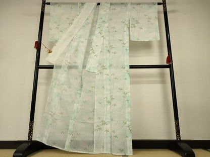 平和屋着物＊夏物 小紋 絽 草花文 暈し染め 洗える着物 AABH2527jd