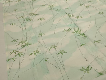 平和屋着物＊夏物 小紋 絽 草花文 暈し染め 洗える着物 AABH2527jd