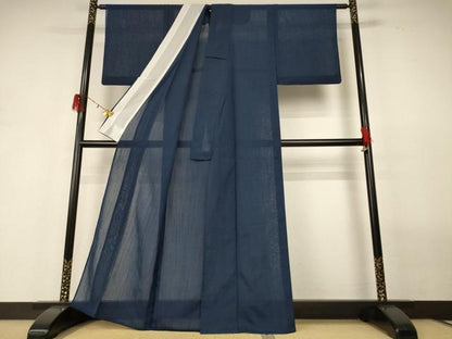 平和屋着物＊夏物 色無地 紗 褐返色 洗える着物 AABH2533jd