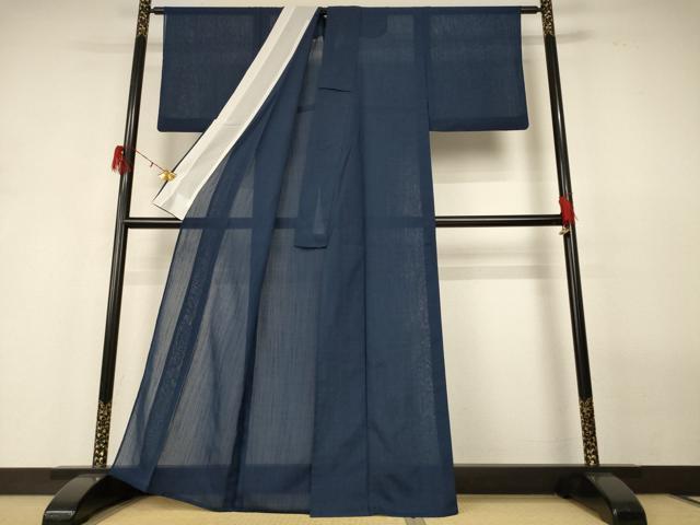 平和屋着物＊夏物 色無地 紗 褐返色 洗える着物 AABH2533jd