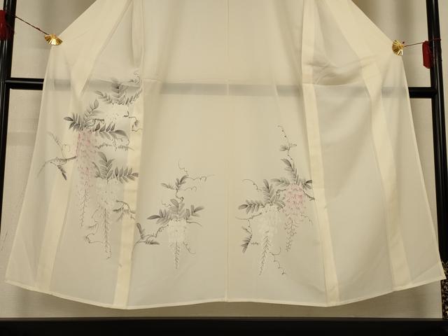 平和屋着物＊夏物 訪問着 絽 手描き 草花文 正絹 逸品 AABH2551jd