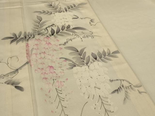 平和屋着物＊夏物 訪問着 絽 手描き 草花文 正絹 逸品 AABH2551jd