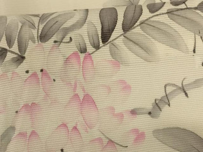 平和屋着物＊夏物 訪問着 絽 手描き 草花文 正絹 逸品 AABH2551jd
