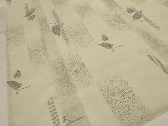 平和屋着物＊夏物 小紋 紗 枝葉文 洗える着物 AABH2554jd