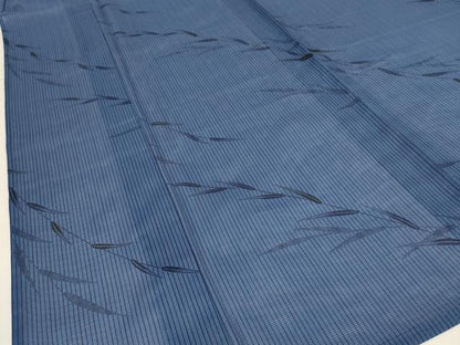 平和屋着物＊夏物 小紋 絽 枝葉文 洗える着物 AABH2559jd