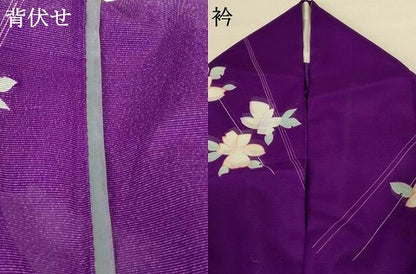 平和屋着物＊夏物 小紋 絽 草花文 洗える着物 AABH2560jd