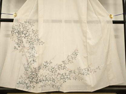 平和屋着物＊夏物 訪問着 枝花文 正絹 逸品 AABH2561ck