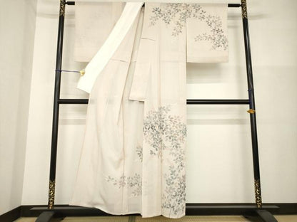 平和屋着物＊夏物 訪問着 枝花文 正絹 逸品 AABH2561ck