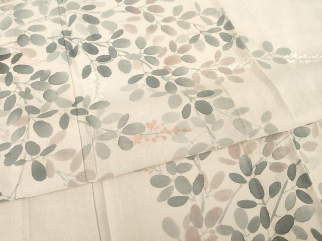 平和屋着物＊夏物 訪問着 枝花文 正絹 逸品 AABH2561ck