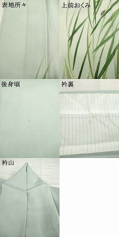 平和屋着物＊夏物　訪問着　絽　ホタル　銀彩　正絹　逸品　AABH2562ck