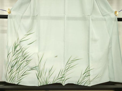 平和屋着物＊夏物　訪問着　絽　ホタル　銀彩　正絹　逸品　AABH2562ck