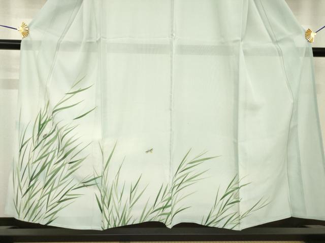 平和屋着物＊夏物　訪問着　絽　ホタル　銀彩　正絹　逸品　AABH2562ck