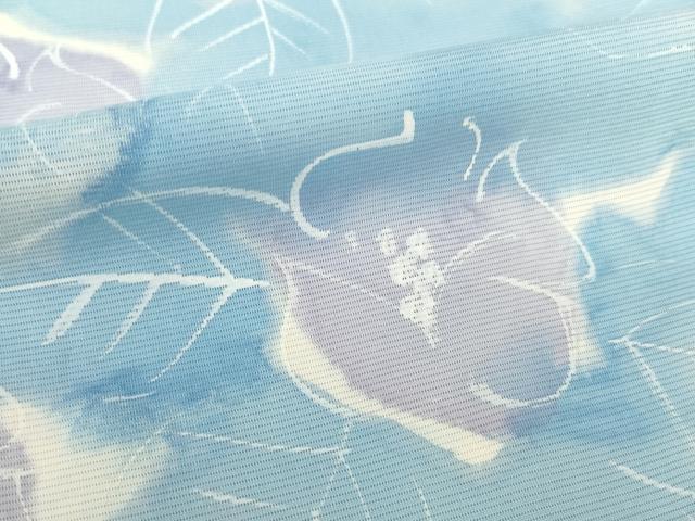 平和屋着物＊夏物 小紋 絽 舞花文 正絹 逸品 AABH2563ck
