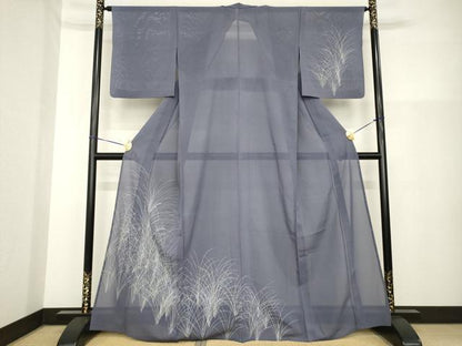 平和屋着物＊夏物 訪問着 絽 草花文 正絹 逸品 AABH2564ck