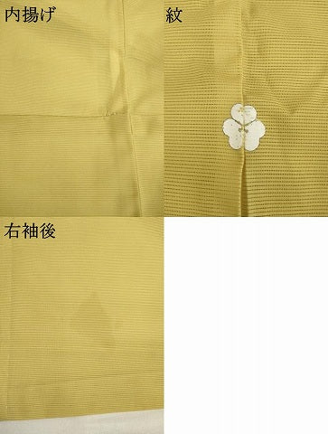 平和屋着物＊夏物 色無地 絽 花葉色 洗える着物 AABH2574ck