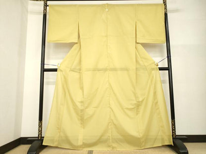 平和屋着物＊夏物 色無地 絽 花葉色 洗える着物 AABH2574ck
