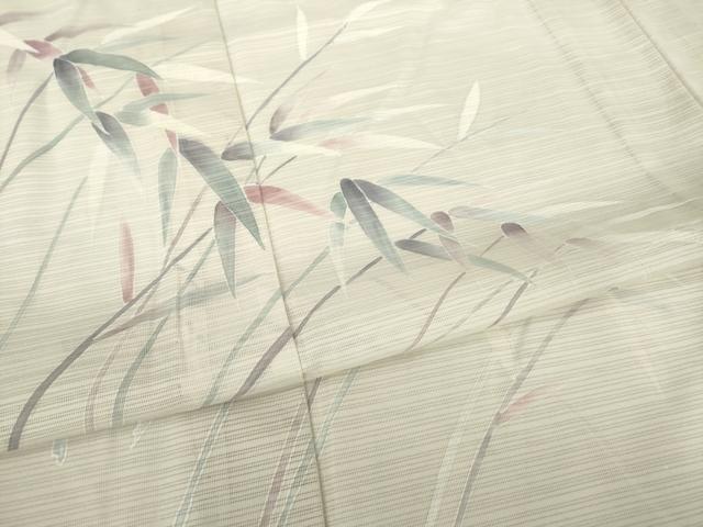 平和屋着物＊夏物　訪問着　変わり絽　笹文　洗える着物　AABH2575ck