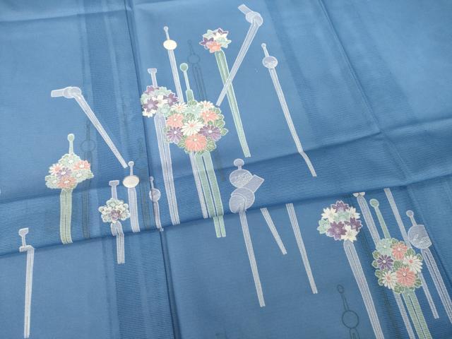 平和屋着物＊夏物 訪問着 絽 簪 洗える着物 AABH2576ck