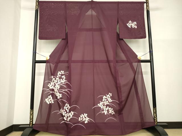 平和屋着物＊夏物 訪問着 絽 芝花文 さんび謹製 洗える着物 AABH2577ck