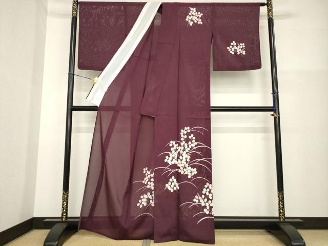 平和屋着物＊夏物 訪問着 絽 芝花文 さんび謹製 洗える着物 AABH2577ck