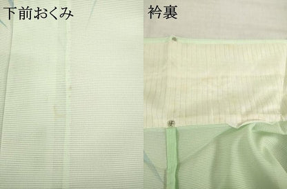 平和屋着物＊夏物 訪問着 絽 草花文 洗える着物 AABH2578ck