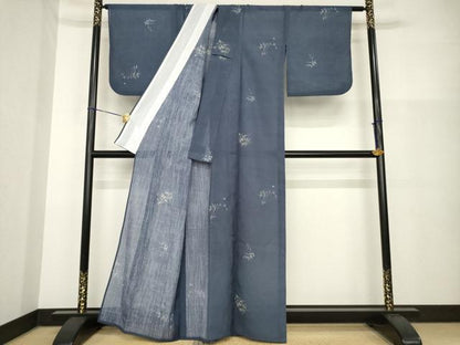 平和屋着物＊夏物 小紋 ホタル 洗える着物 AABH2587ck