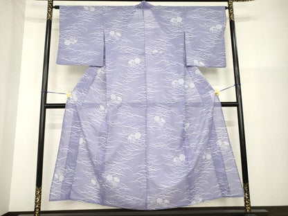 平和屋着物＊夏物 小紋 絽 雪輪芝文 洗える着物 AABH2595ck