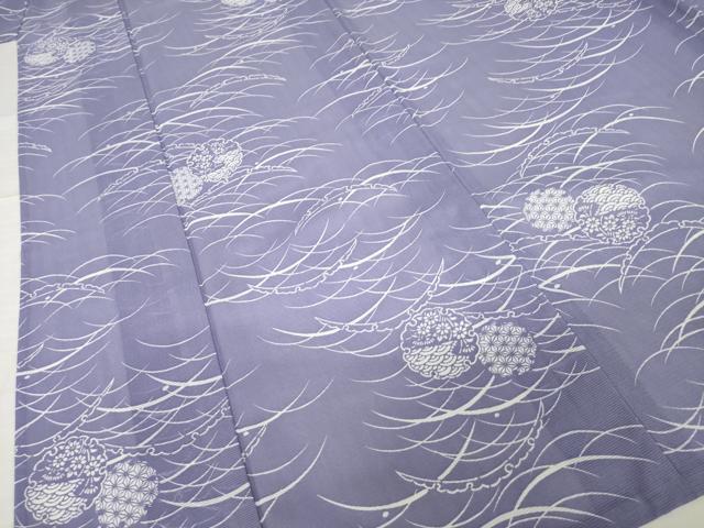 平和屋着物＊夏物 小紋 絽 雪輪芝文 洗える着物 AABH2595ck