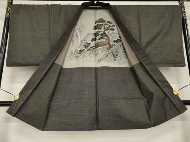 平和屋着物○男性 本場大島紬 アンサンブル 100亀甲 総詰め 正絹 逸品