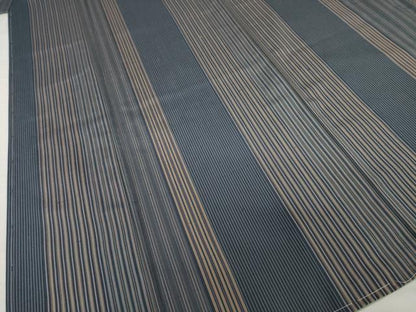 平和屋着物●上質な紬　文音　縞　反端付き　正絹　逸品　AABH2598ck