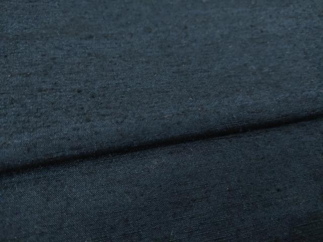 平和屋着物●男性　紬　アンサンブル　色無地　藍鉄色　正絹　逸品　未使用　AABH2601ck