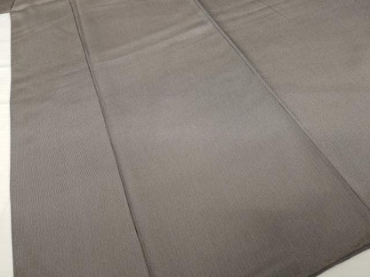 平和屋着物●江戸小紋　万筋　黒紅色×白茶色　正絹　逸品　AABH2609ck