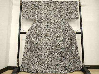 平和屋着物●本場大島紬　染大島　小紋　女人文　正絹　逸品　AABH2616ck