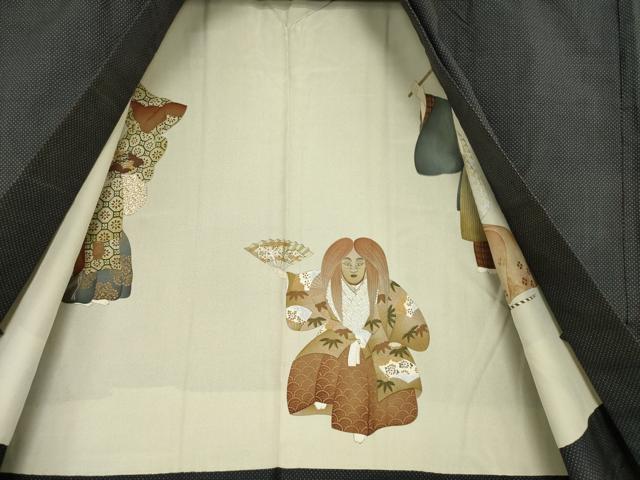 平和屋着物▼男性 本場大島紬 アンサンブル 一元絣 正絹 逸品 AABH2626ck