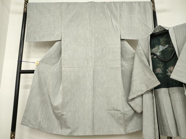 平和屋着物●男性　紬　アンサンブル　霞文　正絹　逸品　未使用　AABH2628ck
